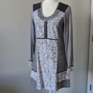 Boutique Metallic Sweater Dress